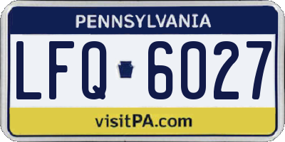 PA license plate LFQ6027