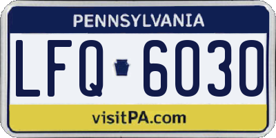 PA license plate LFQ6030