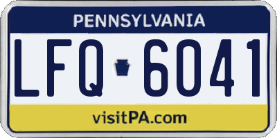 PA license plate LFQ6041