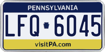 PA license plate LFQ6045