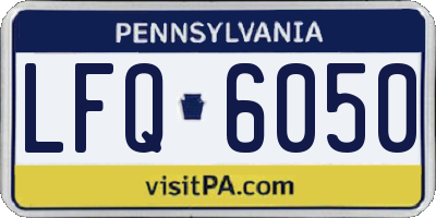 PA license plate LFQ6050