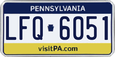 PA license plate LFQ6051