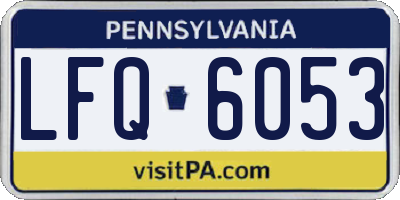 PA license plate LFQ6053