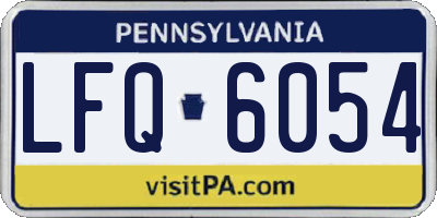 PA license plate LFQ6054
