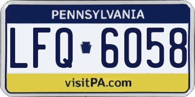 PA license plate LFQ6058