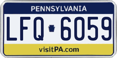 PA license plate LFQ6059