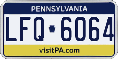 PA license plate LFQ6064
