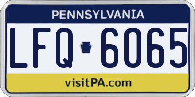 PA license plate LFQ6065