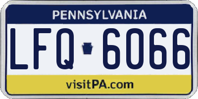 PA license plate LFQ6066
