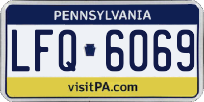 PA license plate LFQ6069