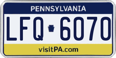 PA license plate LFQ6070