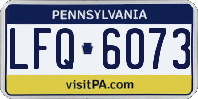 PA license plate LFQ6073