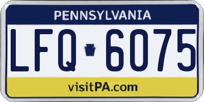 PA license plate LFQ6075