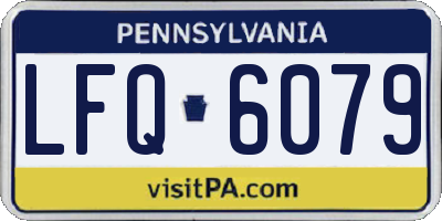 PA license plate LFQ6079