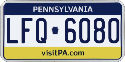 PA license plate LFQ6080