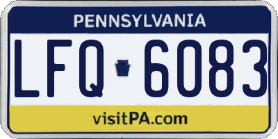 PA license plate LFQ6083