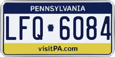 PA license plate LFQ6084