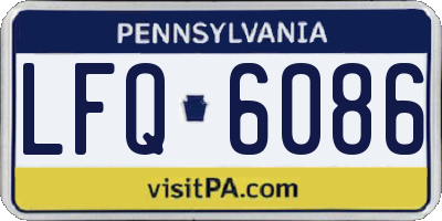PA license plate LFQ6086