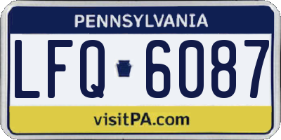 PA license plate LFQ6087