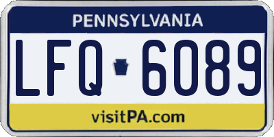 PA license plate LFQ6089