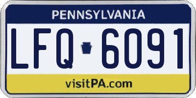 PA license plate LFQ6091