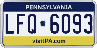 PA license plate LFQ6093