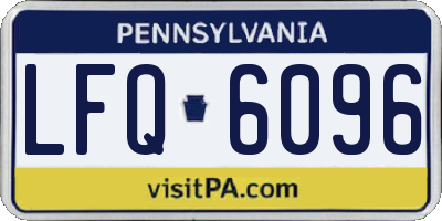 PA license plate LFQ6096
