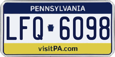 PA license plate LFQ6098