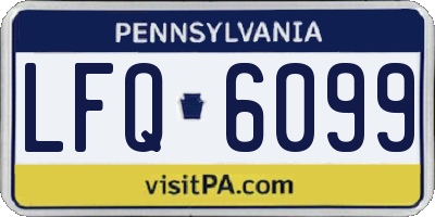 PA license plate LFQ6099
