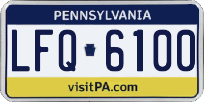PA license plate LFQ6100