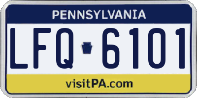 PA license plate LFQ6101