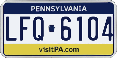 PA license plate LFQ6104