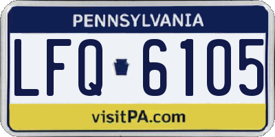 PA license plate LFQ6105