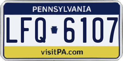 PA license plate LFQ6107