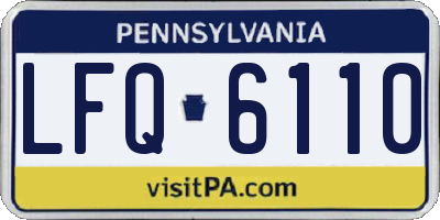PA license plate LFQ6110