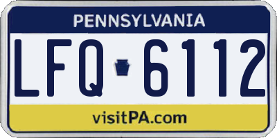 PA license plate LFQ6112