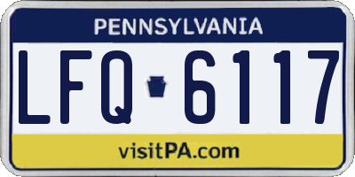 PA license plate LFQ6117