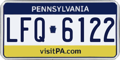 PA license plate LFQ6122