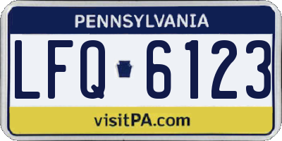 PA license plate LFQ6123