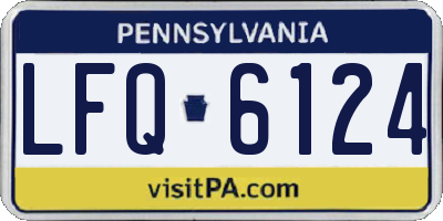 PA license plate LFQ6124