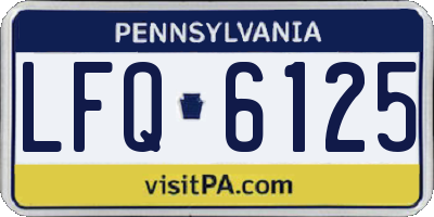 PA license plate LFQ6125
