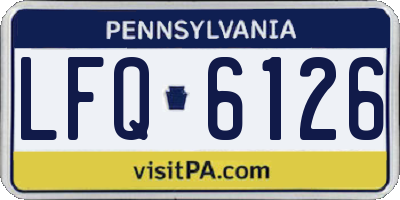 PA license plate LFQ6126