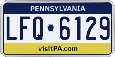 PA license plate LFQ6129