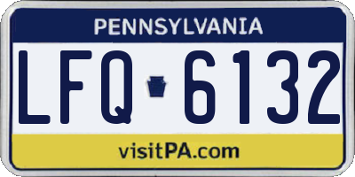 PA license plate LFQ6132