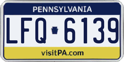 PA license plate LFQ6139