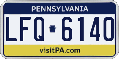 PA license plate LFQ6140