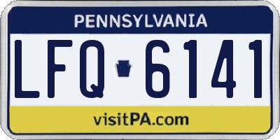 PA license plate LFQ6141