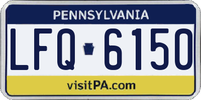 PA license plate LFQ6150