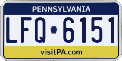PA license plate LFQ6151
