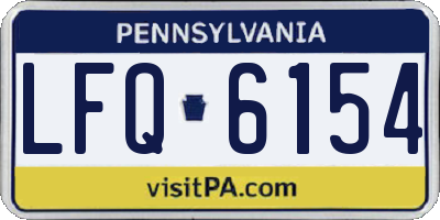 PA license plate LFQ6154